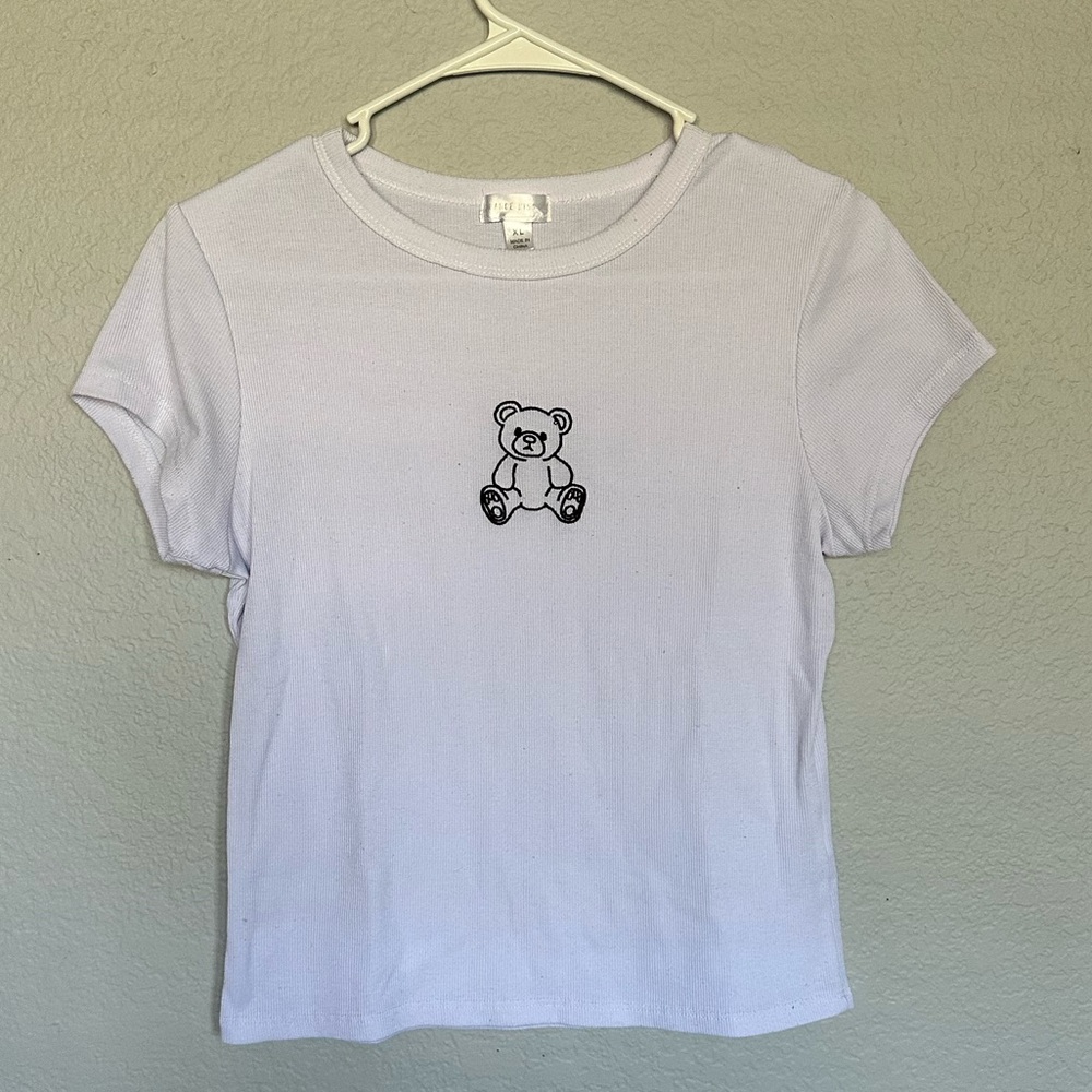 Teddy Bear Ribbed Top